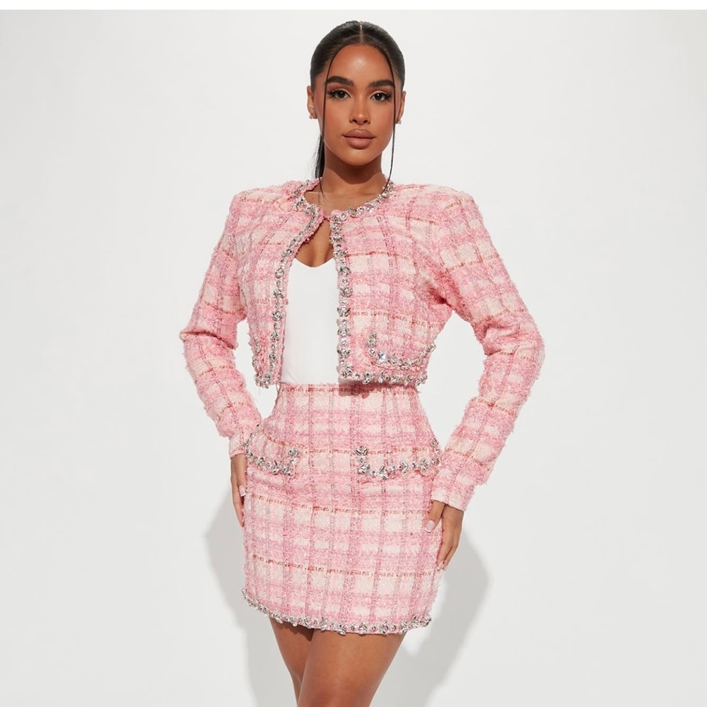 Sophia Tweed blazer skirt set